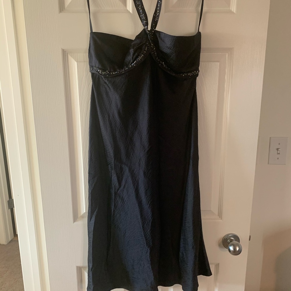 BCBG size L halter silk dress